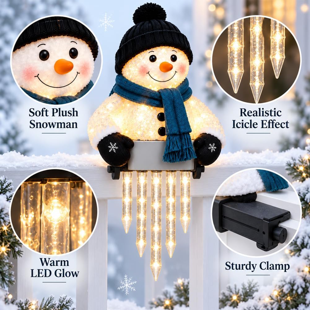 MerryCharm Christmas Icicle Light Decor Outdoor