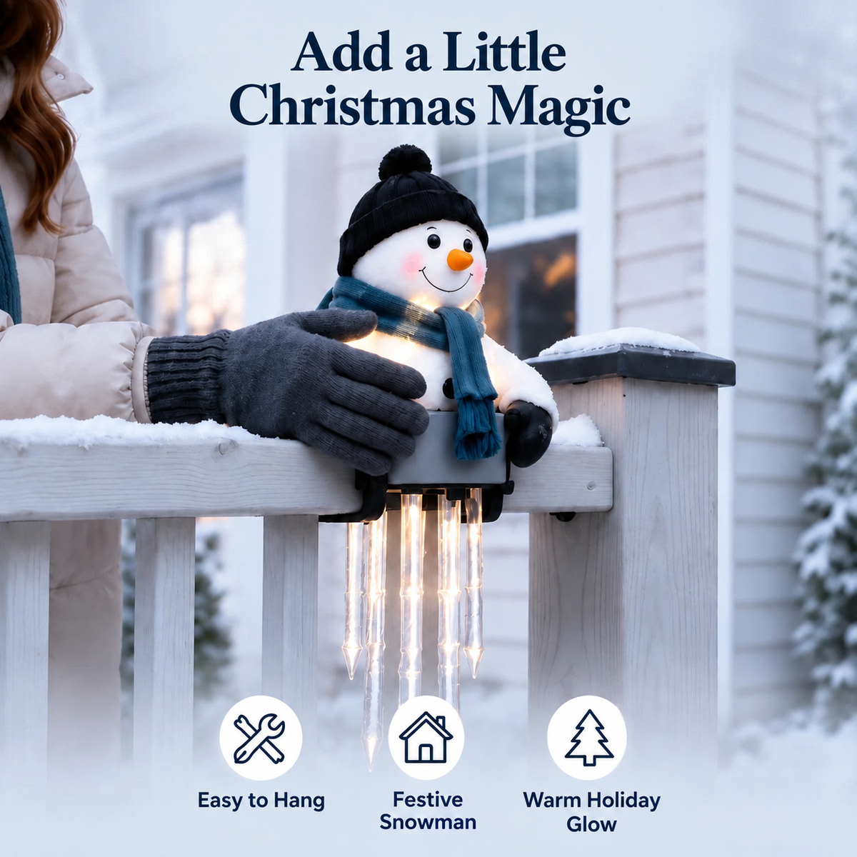 MerryCharm Christmas Icicle Light Decor Outdoor